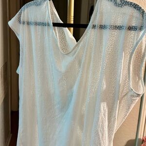 Prana White Textured Top XL NWT